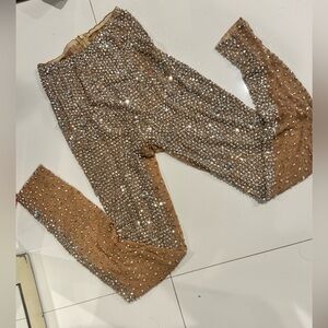 Silver Embellished Amekana Pants